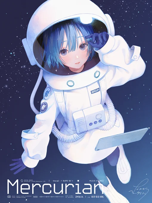buzzGさんの新曲『Mercurian』のMVイラストを担当させていただきました。 動画制作は塚田サオさんです。 1:30からの展開がとても素敵なので、ぜひ最後まで見てみてください!