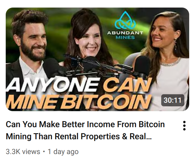 BendBitcoin's tweet photo. Bend Bitcoiners on Natalie Brunell! 

A fascinating episode featuring Beau &amp; Christine Turner of Abundant Mines, who turned a devastating $500K mining scam into one of the most transparent and educational Bitcoin mining operations in the U.S.
https://t.co/5bFwETjNmn https://t.co/xPteI1tLa6