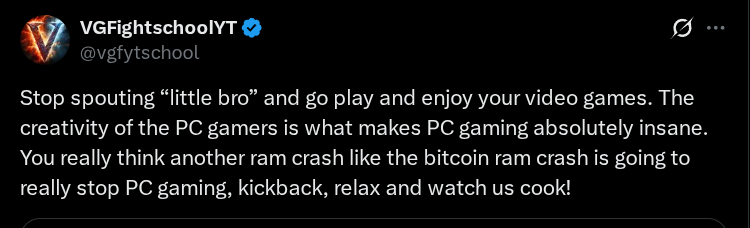 This is going to be a good one bookmark wise. This guy wasn't around on PCs in the early 2000s when hardware rapidly got expensive.