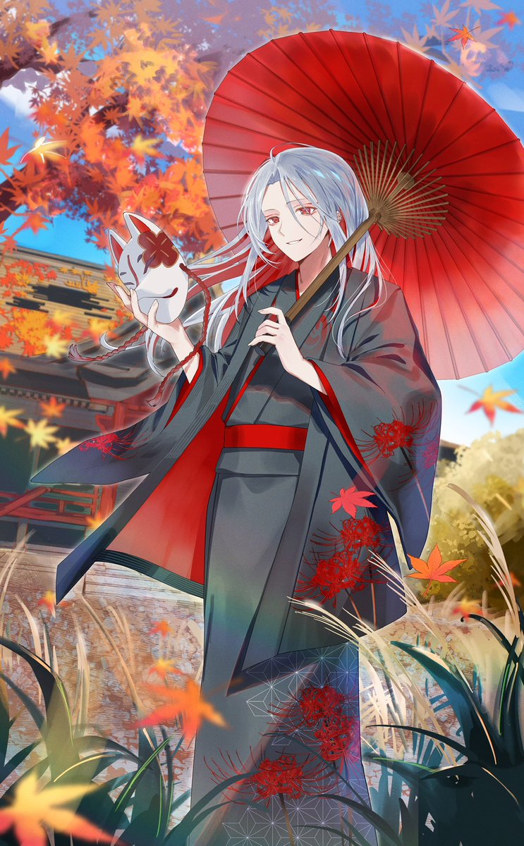 Tmyr_Mmz's tweet photo. #1枚絵公開 

🍁ーーーーーーーーーーーーーーー🍁

         廃れた神社にご参拝ですか？

⛩ーーーーーーーーーーーーーーー⛩ https://t.co/asWoCeGhaU