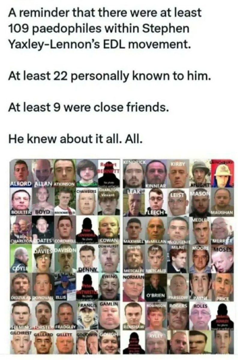 AmberMissy_Goad's tweet photo. @MikeTappTweets Most paedophiles and rapists are British born, white c!s men; often associated with a church, and/or with Tommy Robinson!

I'm pretty sure we are not ALLOWED to deport them. https://t.co/cmPOCkVnln