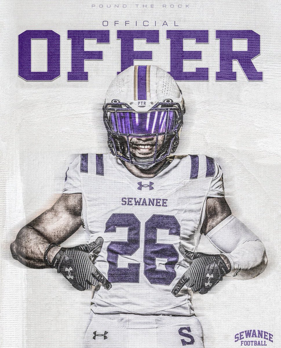 tripp_hendricks's tweet photo. #AGTG After a great conversation with @mikemcghee16 I am blessed to receive my first NCAA offer from @SewaneeFootball! 🟣⚪️ #PoundTheRock https://t.co/b232oG0juW