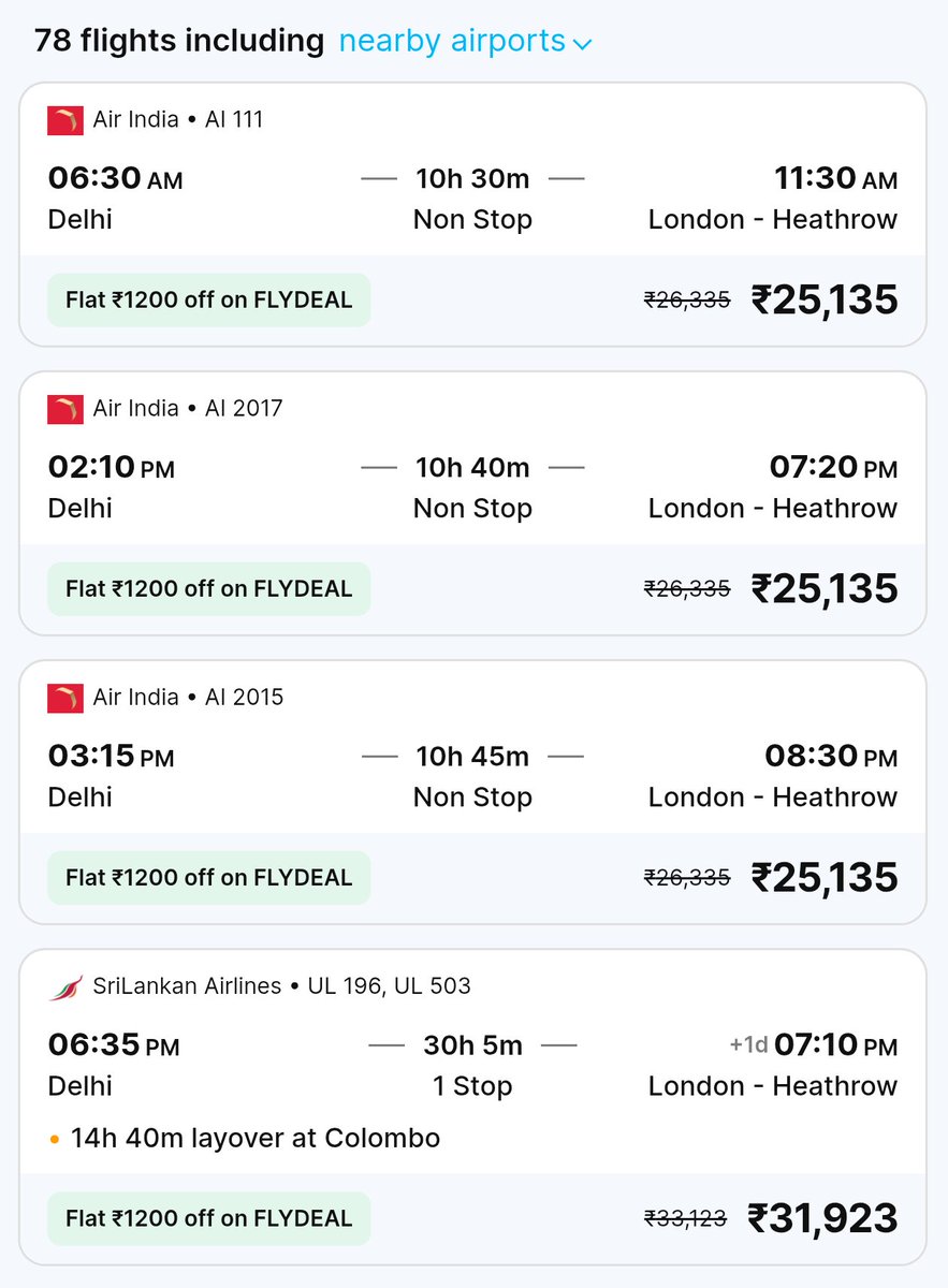 143_pushpendra's tweet image. Delhi to Lucknow and Delhi to London flight tickets prices are almost the same .

Ab samajh nhi aa rha Lucknow jaun ya London 🥲🙂‍↔️

#flightdelay