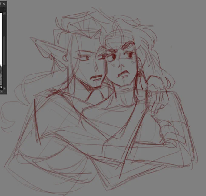 sketch and polished sketch