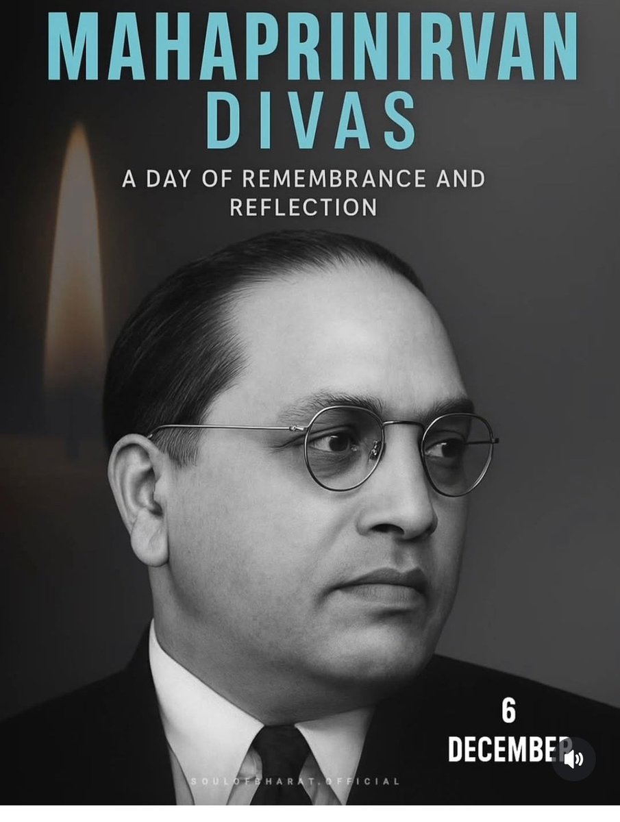 Sumitgautam86's tweet photo. 6 दिसंबर 1956 की सुबह ने भारत को झकझोर दिया था, 
डॉ. भीमराव रामजी आंबेडकर, संविधान निर्माता, सामाजिक क्रांति के प्रतीक और करोड़ों वंचितों की आशा, ने इसी दिन संसार को अलविदा कहा। #MahaparinirvanDiwas2025
बाबा साहब के ‘महापरिनिर्वाण दिवस’ पर कोटि कोटि नमन, विनम्र श्रद्धांजलि। 💐🙏 https://t.co/94sJ9T0Mdm