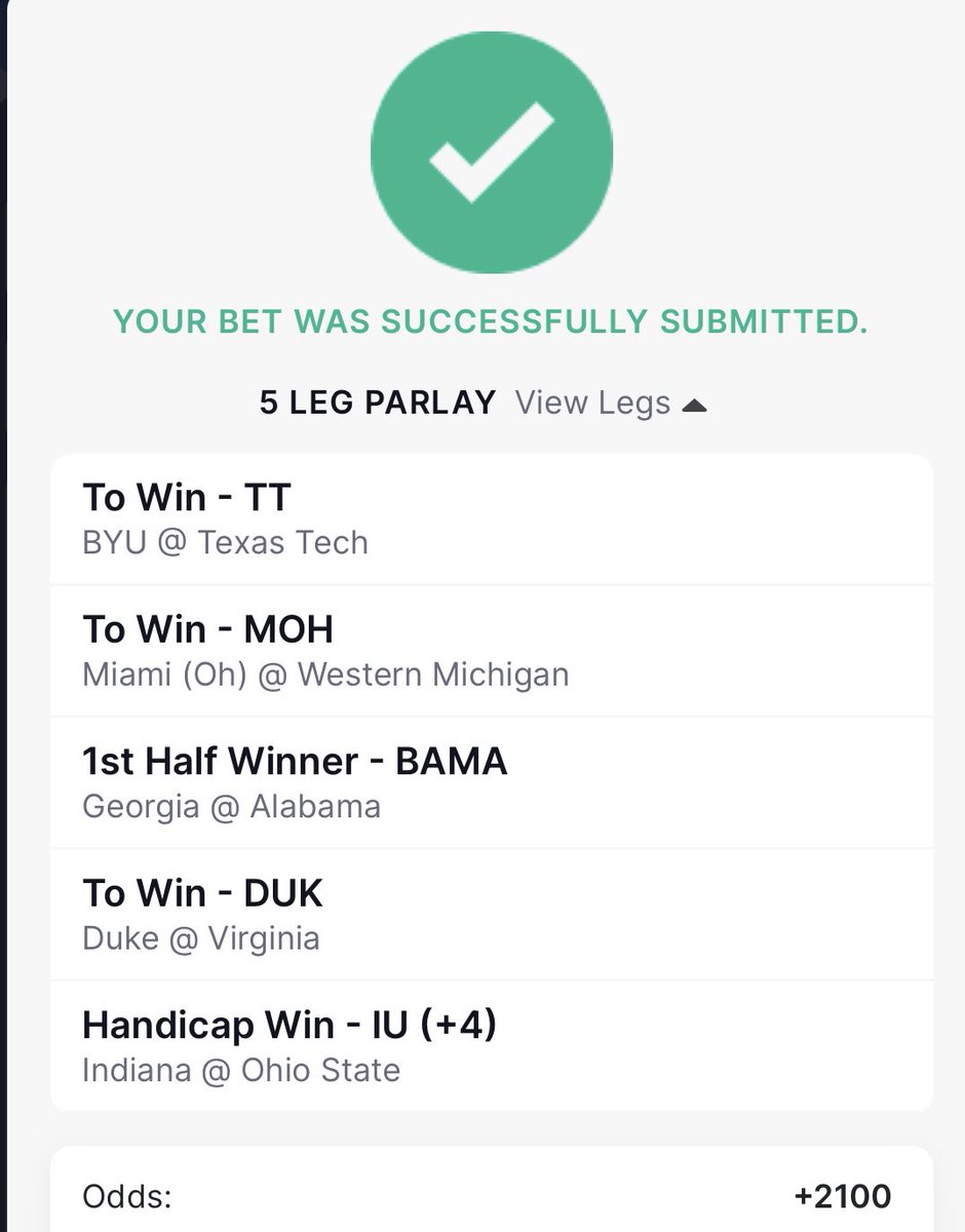 datawithdre's tweet photo. CFB FULL SLATE PARLAY - CALL ME CRAZYYYYY ๐๐๐
#cfb #NCAAF #georgiafb #bamafb https://t.co/tAeMcwEDgm