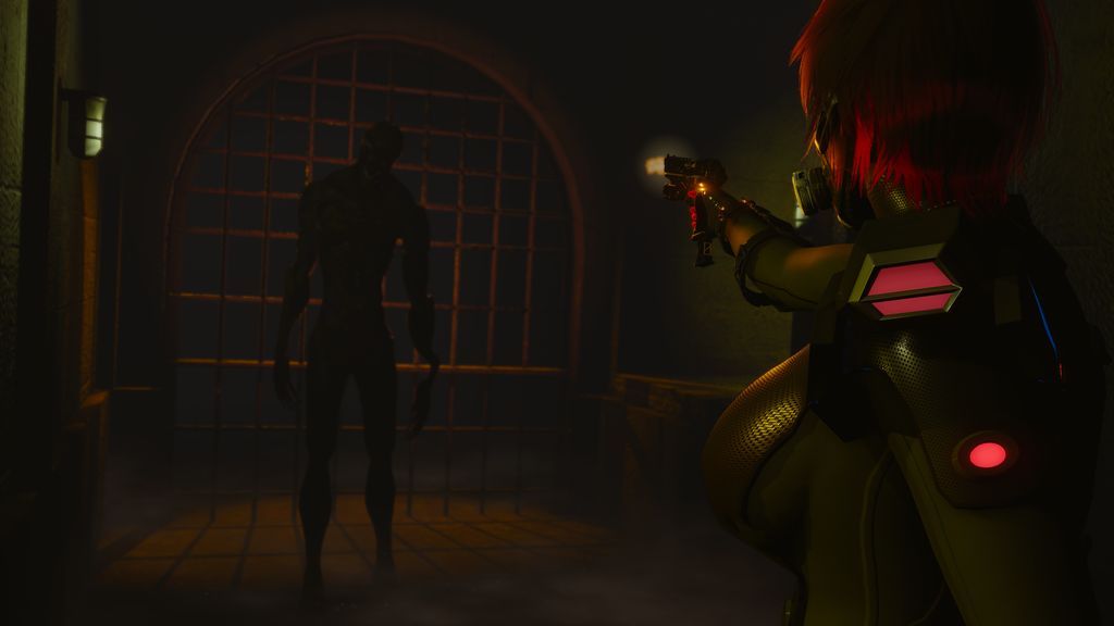 Rook, a member of the Bio-Containment Response Crew, takes down an unknown threat.