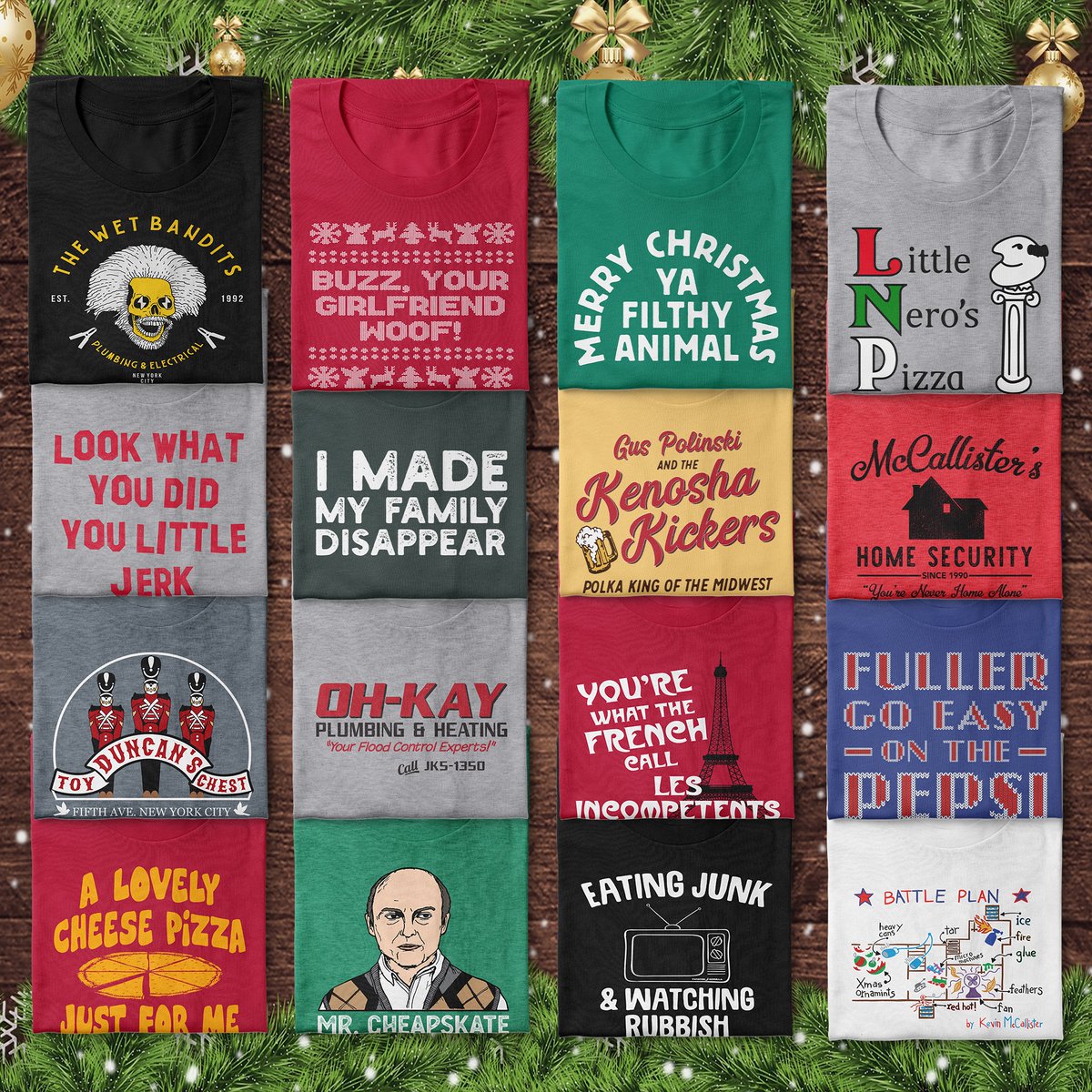 You can't have Christmas without Home Alone! 🏠😱

Shop the full collection: twistedgorilla.com/collections/ho…