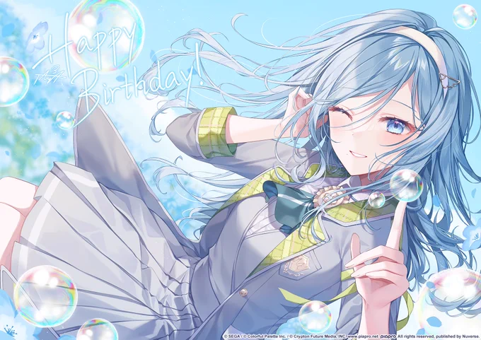 プロジェクトセカイにて「日野森雫」の誕生日イラストを担当させていただきました! 雫ちゃんお誕生日おめでとうございます #プロセカ #日野森雫誕生祭2025
