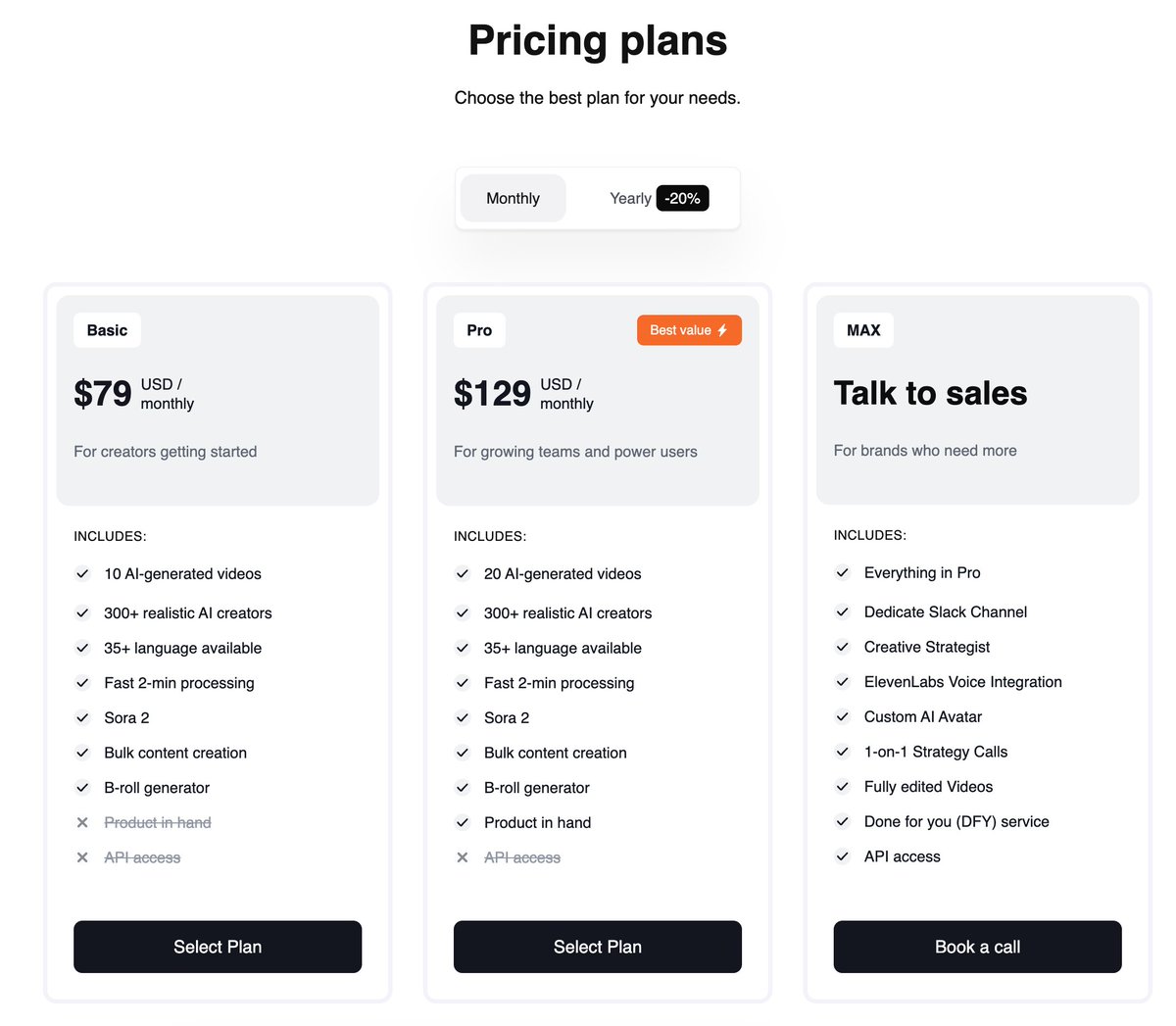 tariq2305's tweet photo. Saw tons of ads for #MakeUGC and honestly wanted to give it a try… but what is this pricing?
$79 right away — no trial, no sample, nothing.
As an end user, I’d at least want to test 1–2 generations to see if it even fits my needs.
Why is there zero free option and just a paywall on face?