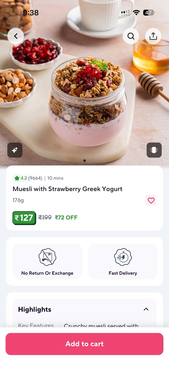 usernamejsh's tweet photo. @ZeptoNow From 127 to 169 ...Clicking ‘Add to Cart’ now comes with a ₹42 surprise tax! https://t.co/qao2xxVhp0