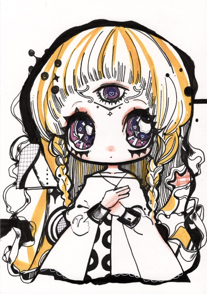 お昼のアナログ落書き
望月綾時くん　アンド　ユーファちゃん