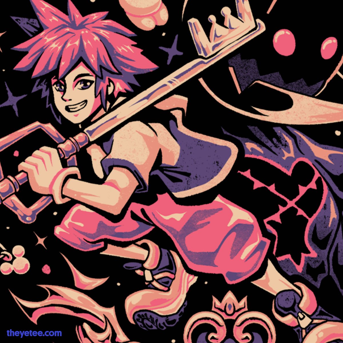 ソラ(キングダムハーツ) 「Don't go… #sneakpeek #dailytees」|The Yetee 🌈のイラスト