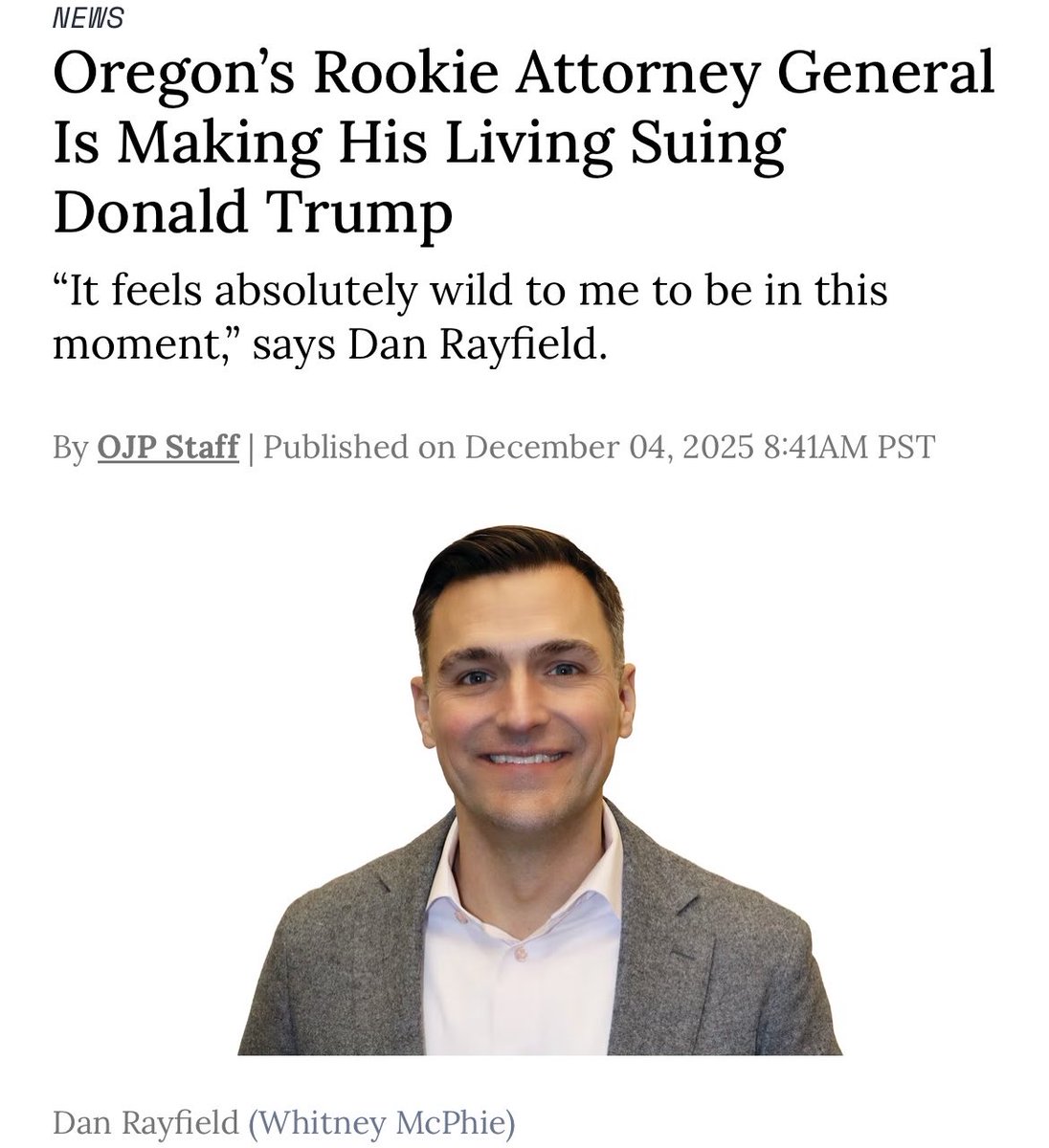 Wow. This whole article is something else… 🤔 What an embarrassment to Oregon honestly. 

The article is in the comments but the title basically says it all… Suing Trump is his #1 priority and the rest is just an afterthought apparently. SMH. 

Here is a definition for an