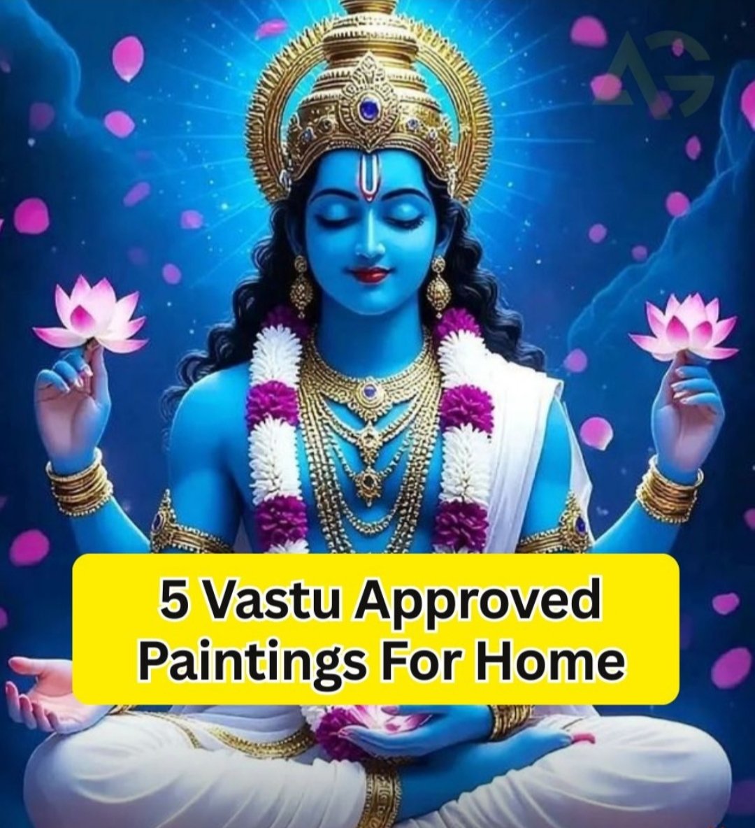 Indic_Vibhu's tweet image. 5 Vastu Compliant paintings for Home...🚩
