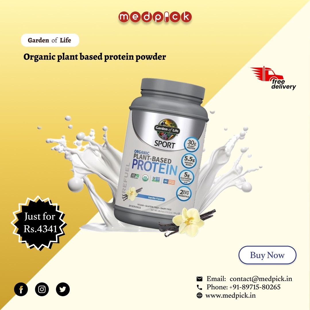 medpick's tweet photo. Clean fuel for clean gains. 💪
Garden of Life Organic Plant-Based Protein – 30g vegan protein + BCAAs + Glutamine.
Price: Rs. 4341 | Free Delivery.
https://t.co/2c9ftq8eoB

#PlantProtein #GardenOfLife #VeganProtein #Medpick https://t.co/9uWFdeiw0l