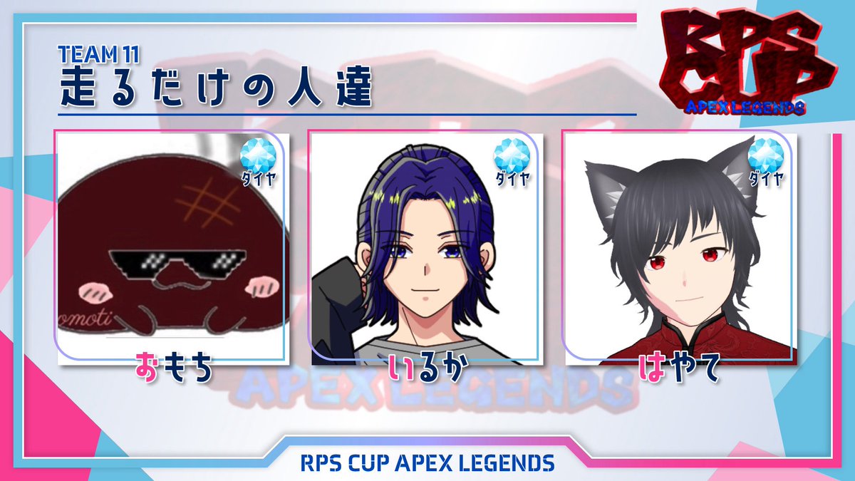 CupRpu0107's tweet photo. ˗ˏˋ #RPSCUP ˊˎ˗
▷1/7(水)20時開祭 ◁
チーム紹介⑪
《走るだけの人達》
おもち(@omotii_0w0 )
いるか(@iruka1642919 )
はやて(@hayate_bo2 ) https://t.co/e9PfZMlLPX