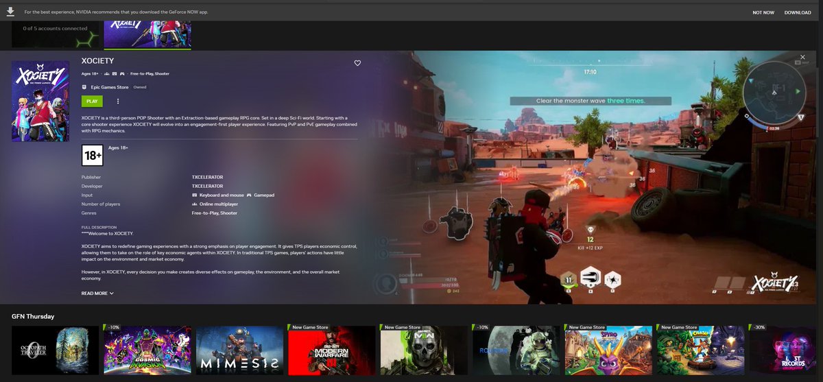 Yo <a href="/xocietyofficial/">XOCIETY</a>  is now live on GeForce NOW <a href="/NVIDIAGFN/">🌩️ NVIDIA GeForce NOW</a>, play instantly on any device, no high-end PC needed.
Cloud gaming makes the extraction shooter accessible to everyone, anywhere.

Perfect time to jump in and experience XOCIETY at full power.

The world of XOCIETY 🔥