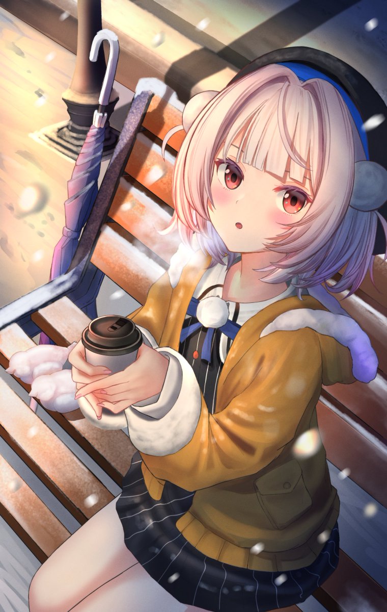 雨衣ちゃん描きました！寒さの中の暖かさ☃️
#あめころあーと #雨衣コン2025