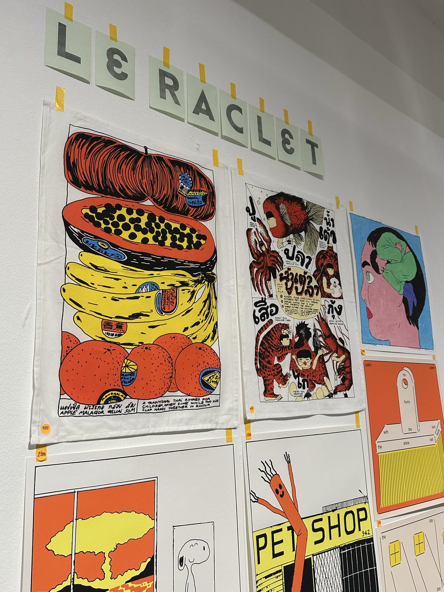 nneneiie's tweet image. งานที่ทำกับช่างพิมพ์ชาวอิตาลี Le Raclet เป็นงานสกรีนบนผ้าค่ะ เจอได้ที่ bkkabf ที่ bacc วันนี้และพรุ่งนี้ค่ะ