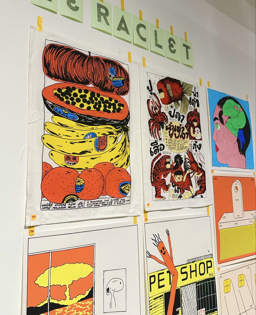 nneneiie's tweet image. งานที่ทำกับช่างพิมพ์ชาวอิตาลี Le Raclet เป็นงานสกรีนบนผ้าค่ะ เจอได้ที่ bkkabf ที่ bacc วันนี้และพรุ่งนี้ค่ะ