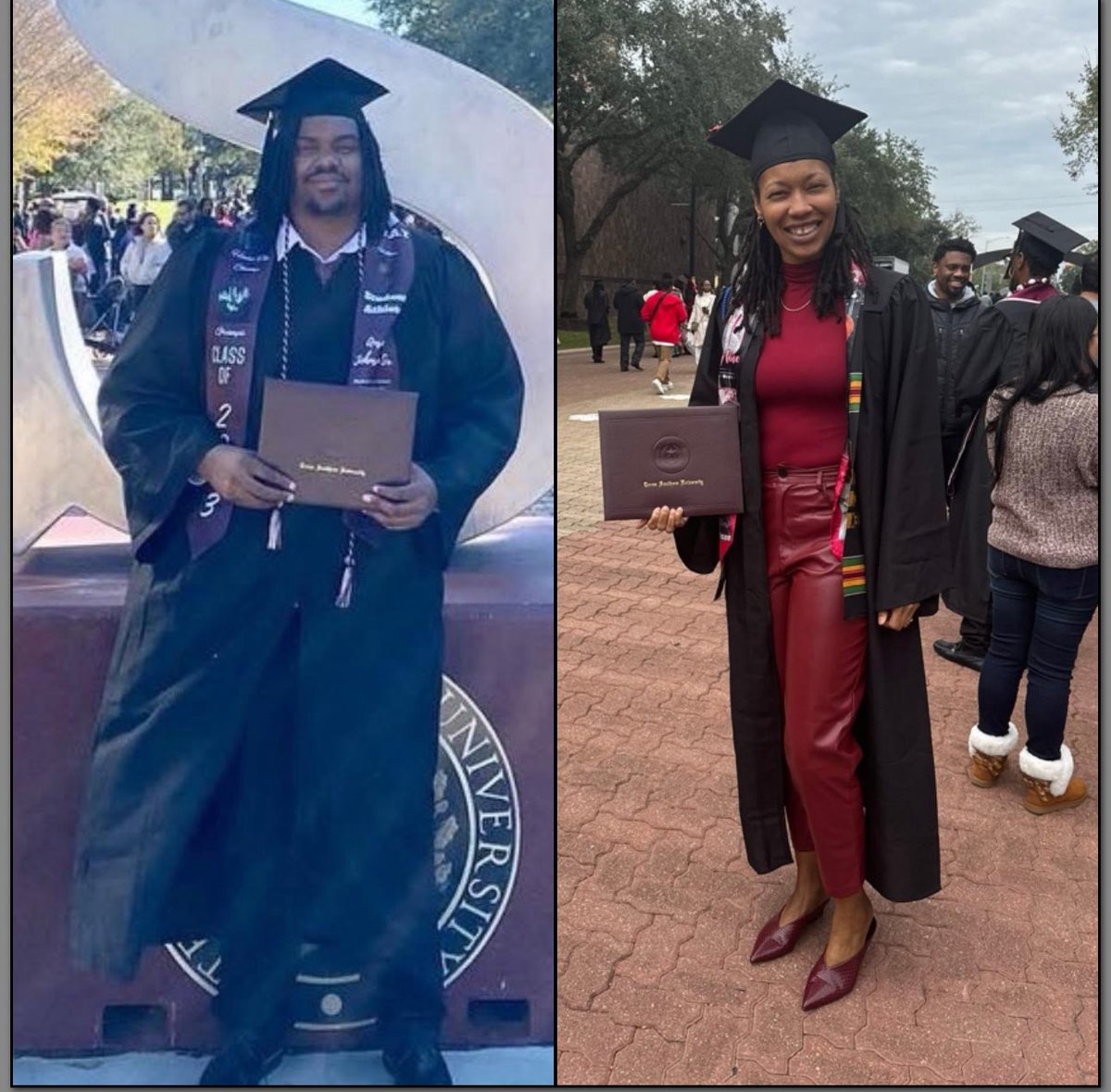 AnsoXL's tweet photo. Watching you chase your dreams and conquer every challenge has been inspiring. You proved to the world what I’ve always known. You are unstoppable!! I’m beyond proud of you, and even more blessed to love you. Congratulations, my love." 👩🏽🎓👸🏽📚📜💰#tsualumni https://t.co/GPciPA5Ze3