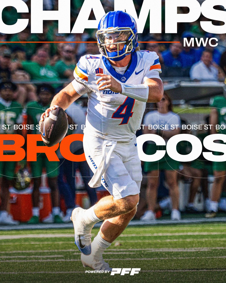 The Boise State Broncos are the 2025 Mountain West Champions 🏆