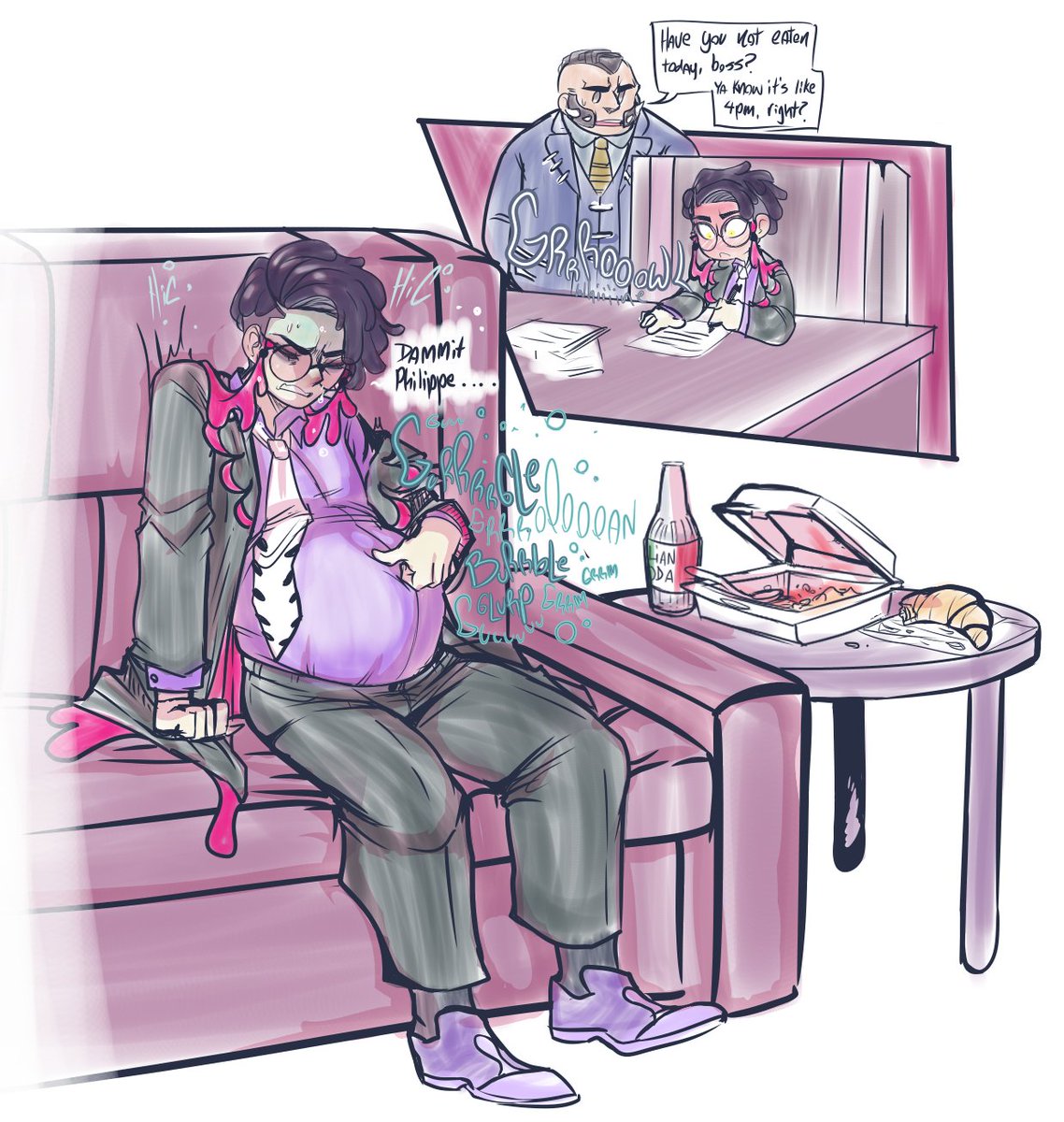 FungusFangs's tweet image. Corbeau comm for @elusivelibbin ~!
Nobody told him he had to eat it all at once🤭