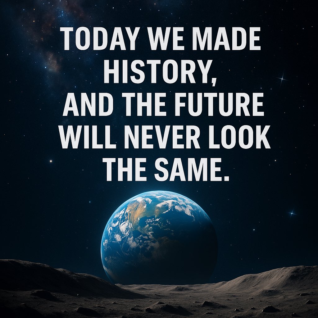 Today we made history, and the future will never look the same.