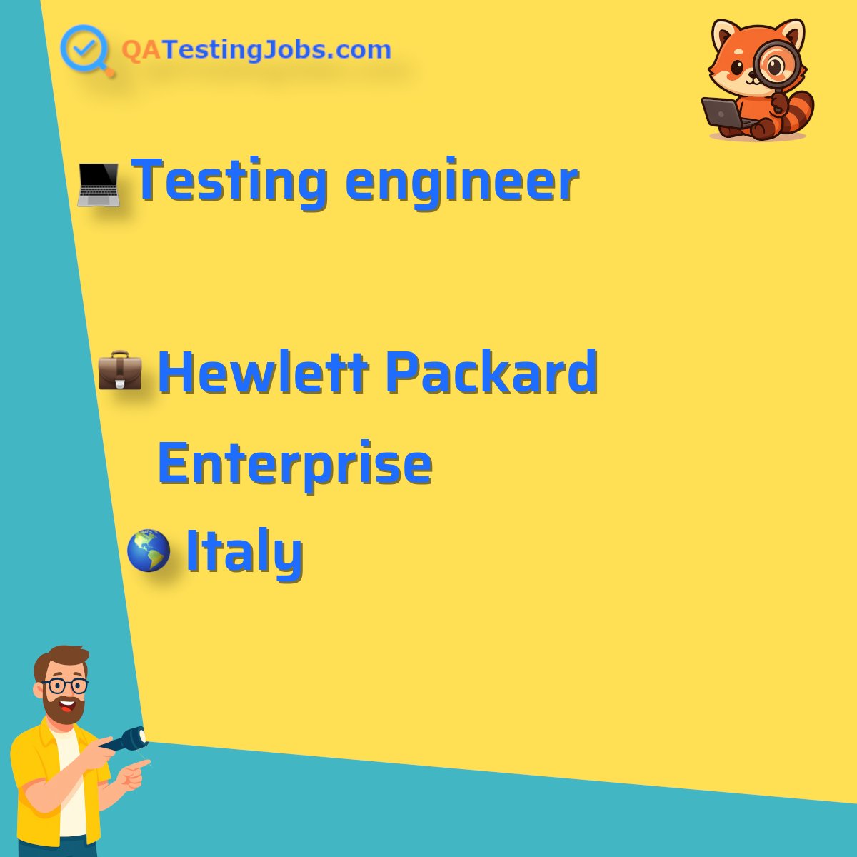 QATestingJobs's tweet image. Title: Testing engineer
Company: Hewlett Packard Enterprise
Country: Italy
City: Bolzano Vicentino
Employment Type: full-time
Location: hybrid
Remote/Onsite: hybrid
Visa Support: 
Link: qatestingjobs.com/jobs/81747-tes…
#agilemethodology #analyticalskills #automatedtesting #bash…