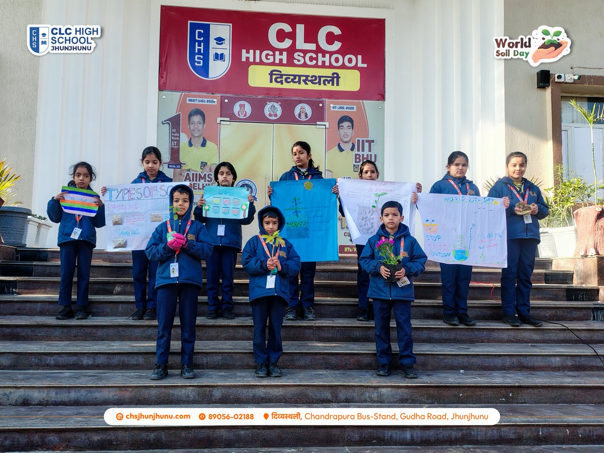 CLCSIKAR's tweet image. 🌍 World Soil Day Celebration at CHS Jhunjhunu! 🌱✨
Today, our young CHS champions came together to spread an important message — “A healthy soil is the foundation of a healthy future.”

#WorldSoilDay #CHSJhunjhunu #SchoolActivities