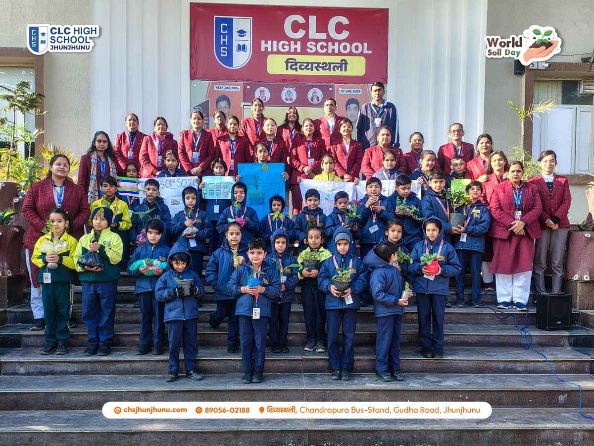 CLCSIKAR's tweet image. 🌍 World Soil Day Celebration at CHS Jhunjhunu! 🌱✨
Today, our young CHS champions came together to spread an important message — “A healthy soil is the foundation of a healthy future.”

#WorldSoilDay #CHSJhunjhunu #SchoolActivities