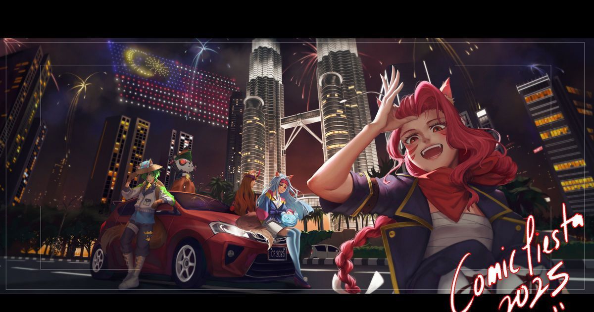 🔥Check out some amazing entries from the Comic Fiesta 2025 × pixiv Illustration Contest!
*Note: This is a random pick and doesn’t affect the judging results.

✨ Today’s spotlight is on…
Category: Original
Title: CF Mascot's group photo (buff.ly/FF3KdM4)
Artist: Achates