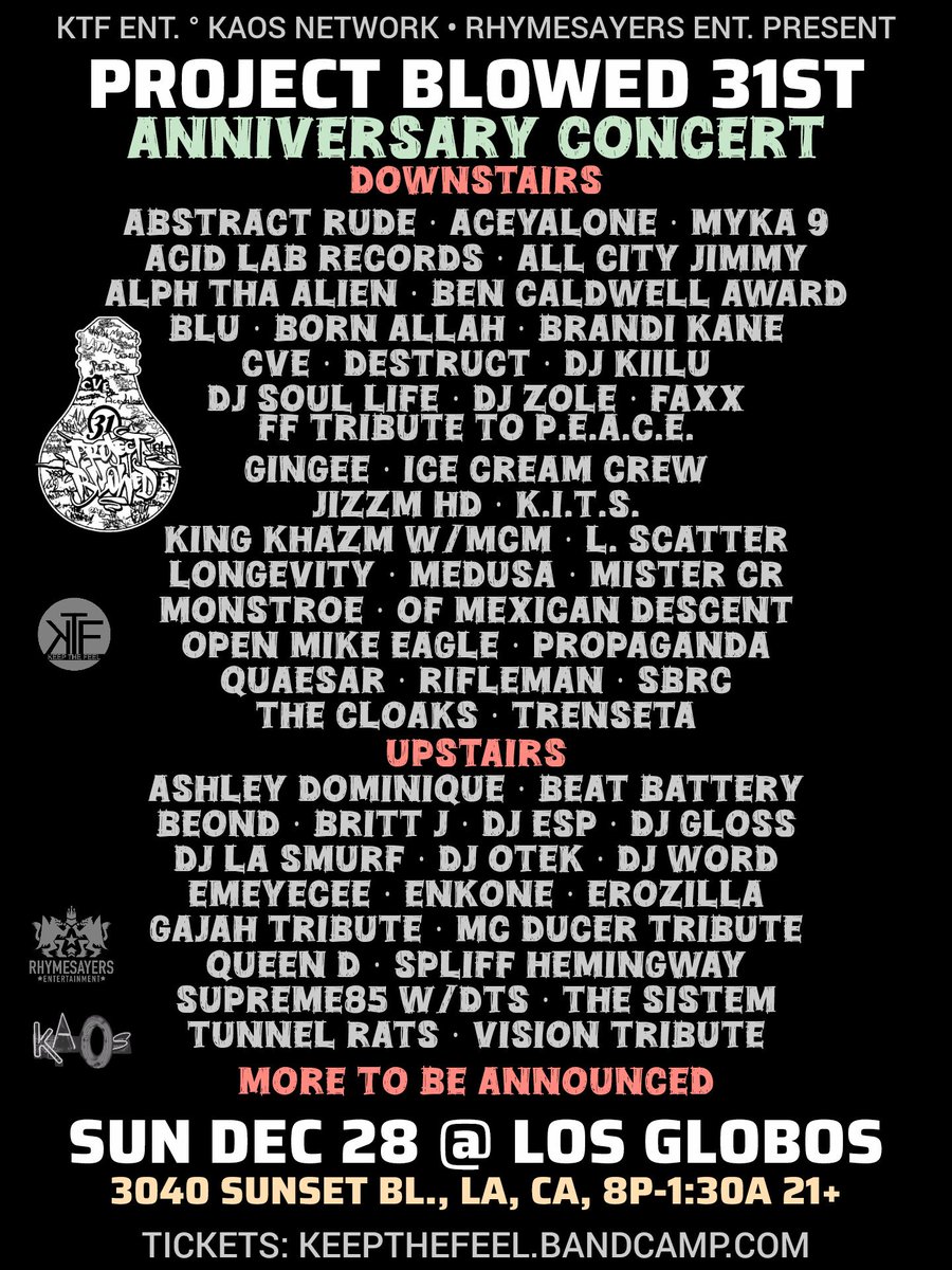 abstractrude's tweet photo. Get VIP Ticket Pkg for #projectblowed31 https://t.co/U7Ne1E4lCn https://t.co/XrioVOJrWk