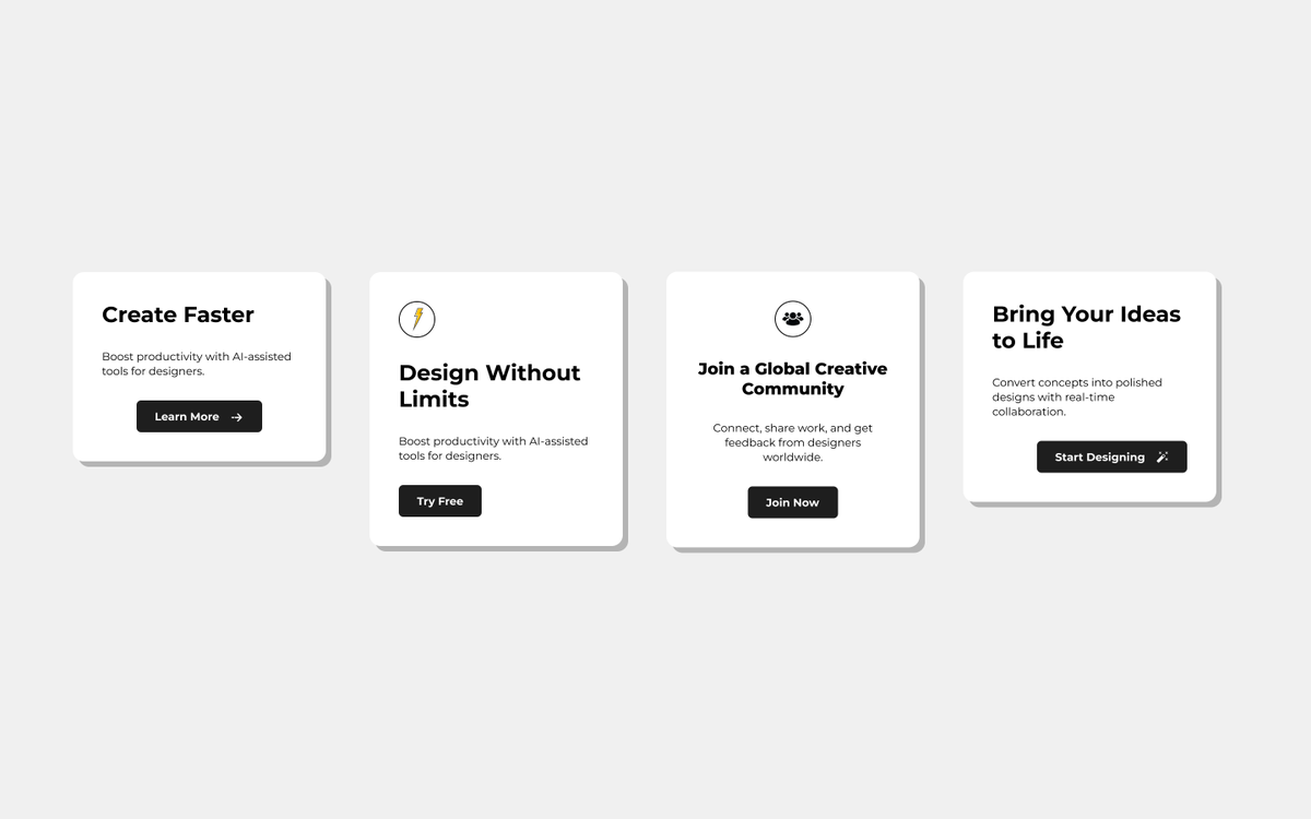 UtkarshG_upta's tweet image. Day 9/30 – UI Design Challenge
Studied card alignment &amp;amp; spacing today — how left, center, and bottom alignment change readability + hierarchy.
Positioning CTAs and icons properly makes a huge impact on usability &amp;amp; scan flow.
#UIDesign #DesignSystem #VisualHierarchy #CardDesign