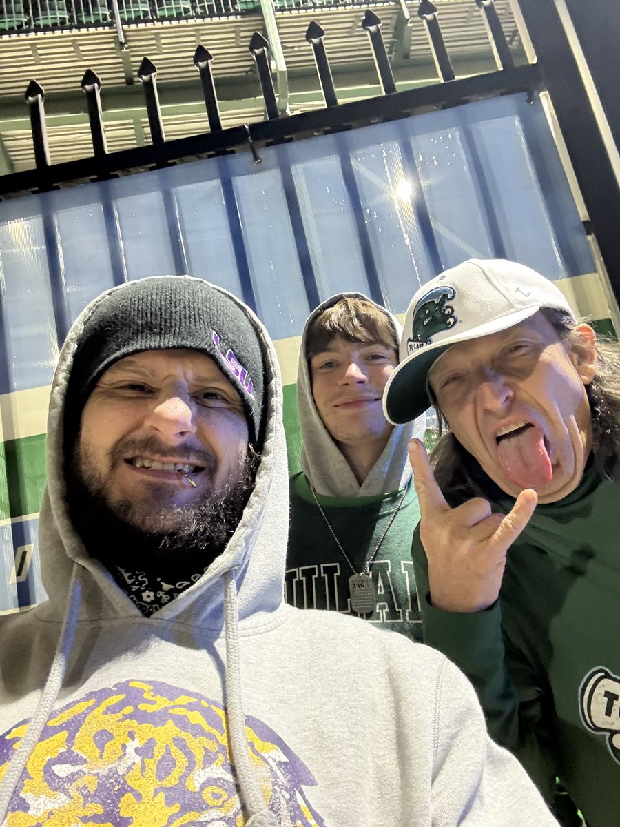 Enemy turf! #LSUFootball <a href="/GreenWaveFB/">Tulane Football</a>