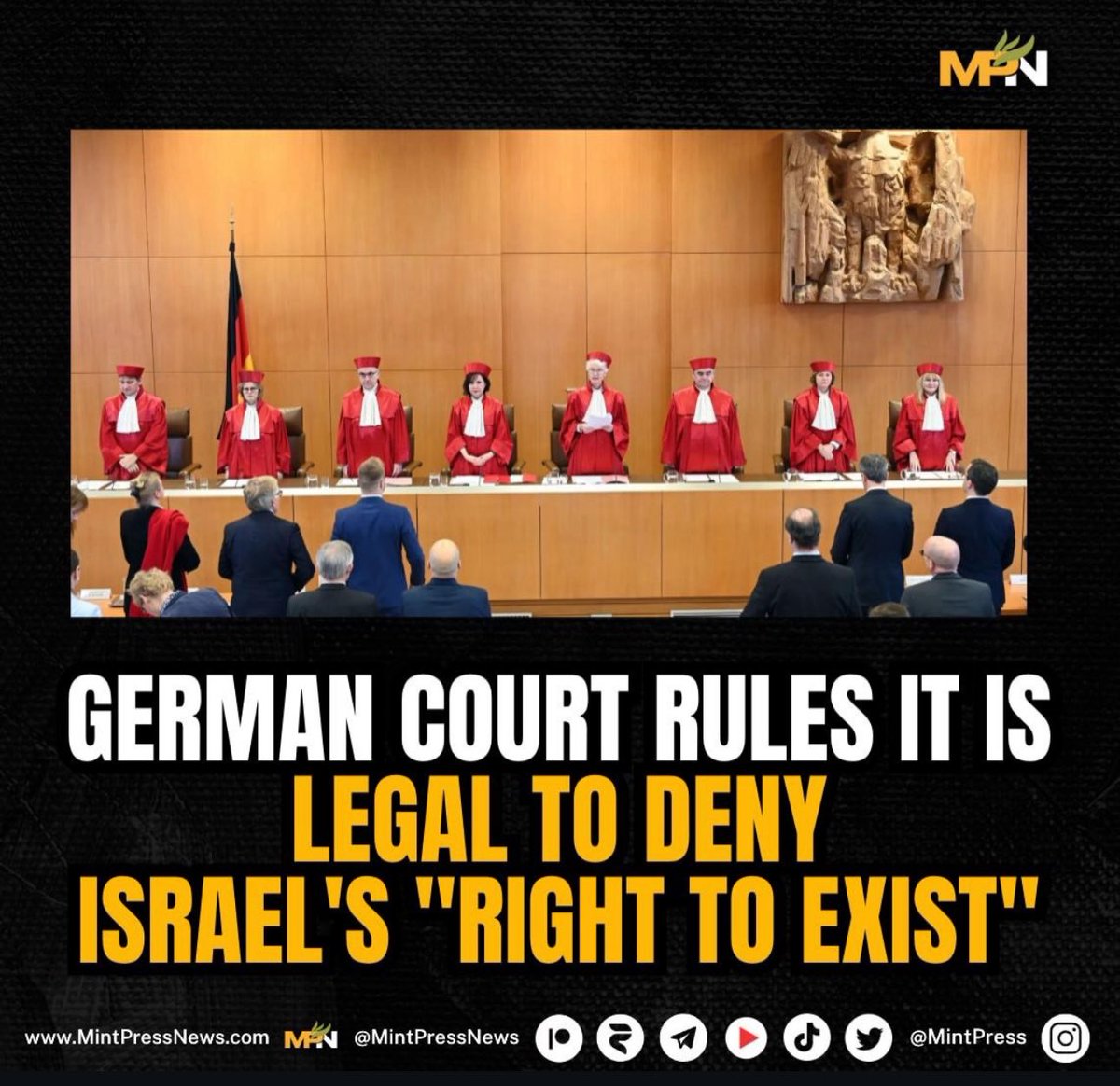 This is obviously the correct outcome but the real story is how much of a circus Zionism is making out of all of its allies by forcing these ridiculous matters

There is no ‘right to exist’ for a state, only a people — such as the Palestinians whose right to exist Israel deprives