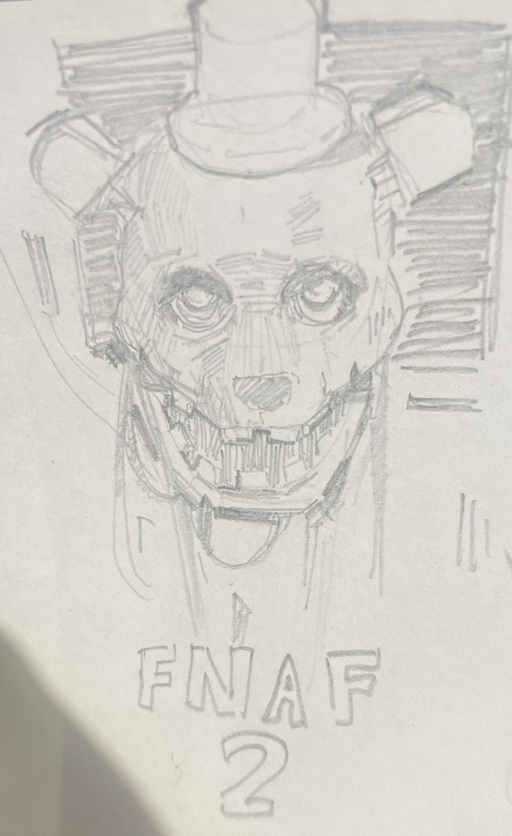uberuber__'s tweet image. fnaf 2 pre-movie sketch :]