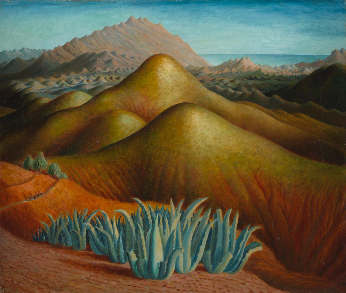 Dora Carrington's Spanish Landscape with Mouthins 1924. Carrington found through my current reading about William Blakes influence on the generations that followed in his gentle footsteps #thenovemberchronicles #blake #art #poetry #doracarrington