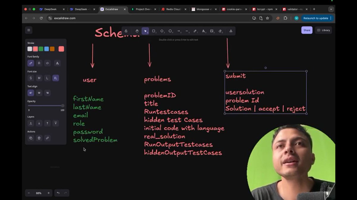 Samir_kumar19's tweet image. Day 41 of #100DaysOfCode 🚀
1️⃣ Solved LeetCode POTD #3432
2️⃣Started building a LeetCode clone
📚 Today’s class covered the full structure — backend + frontend design
⚡ Productivity: Medium

#LeetCode #MERN #BuildInPublic #CodingJourney