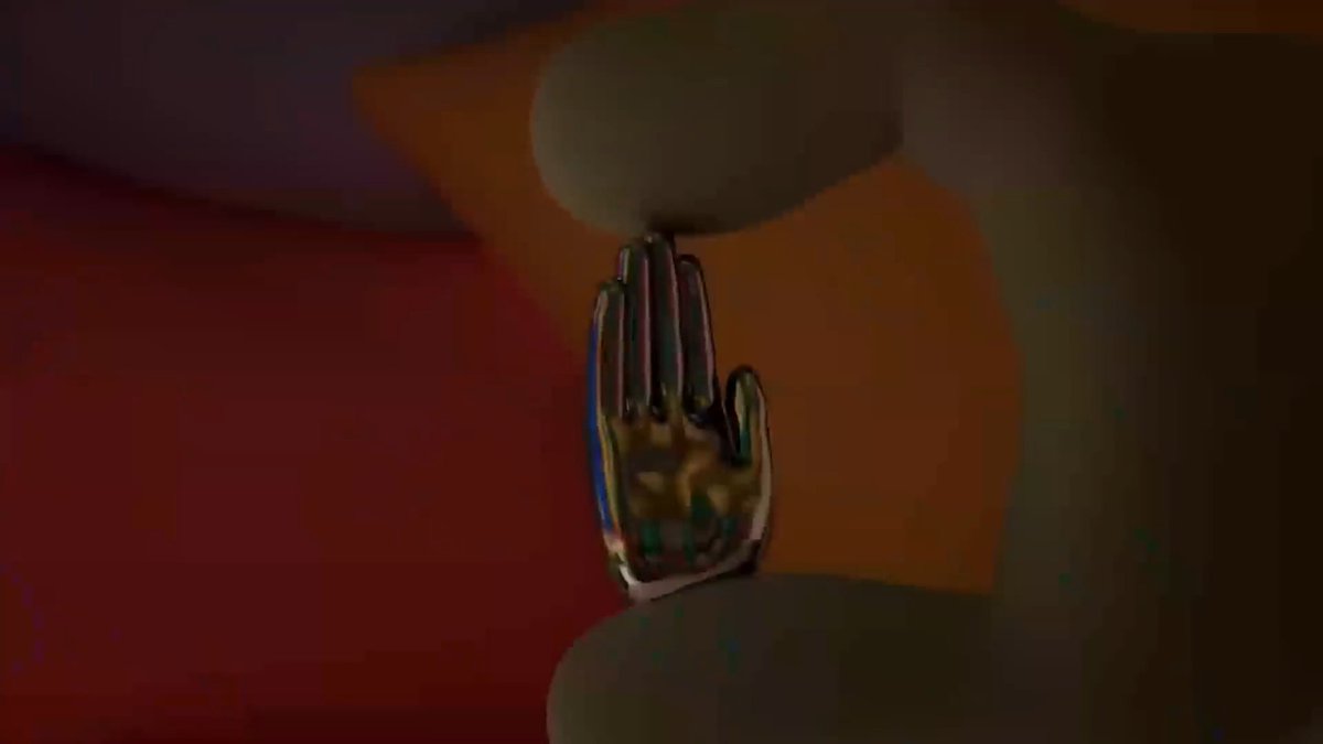 This hand could be Caine or Kinger and i'm more leaning Kinger because of the pillows in the background

so i'm more scared