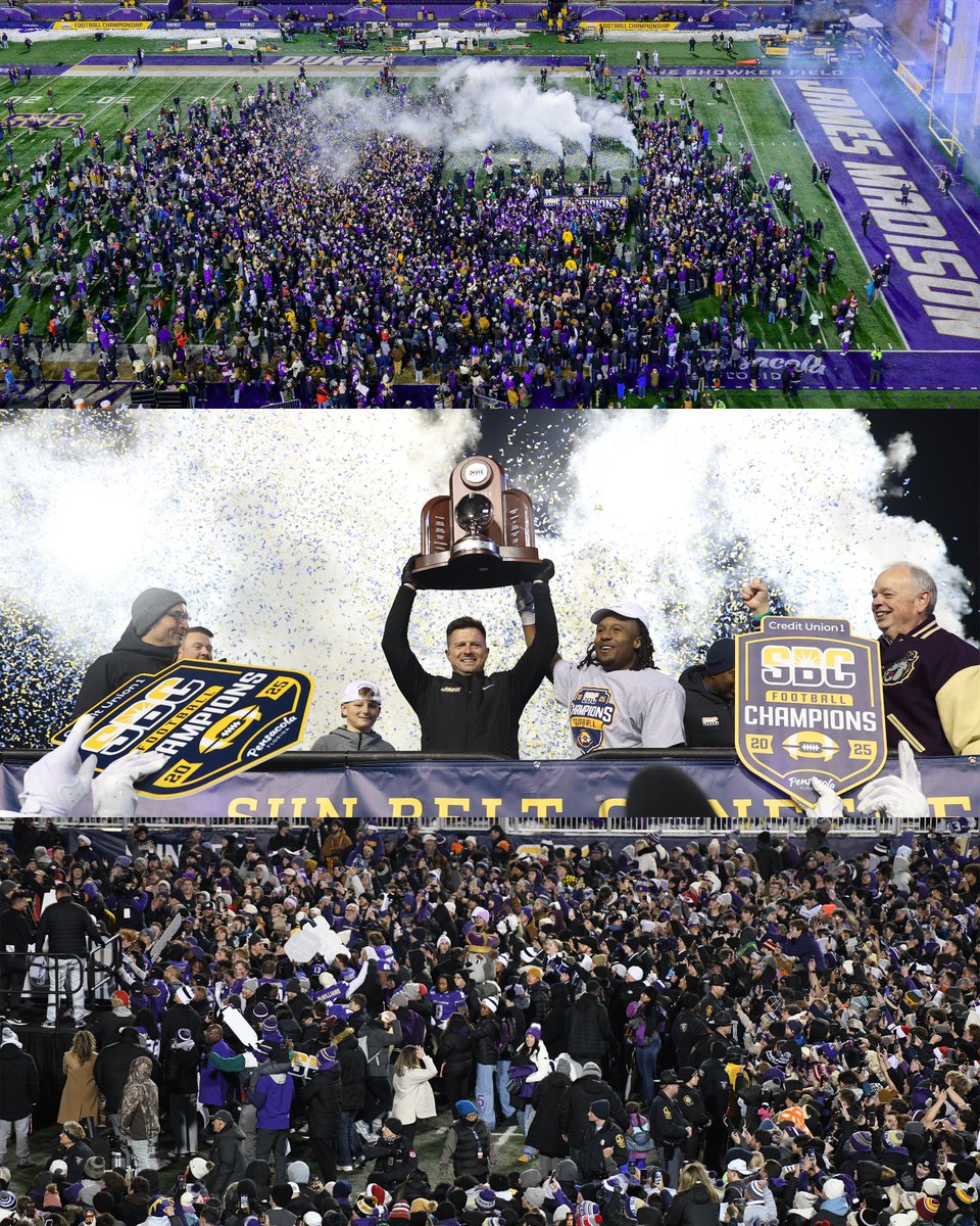 The Sun Belt Champions reside in Harrisonburg. 

#GoDukes