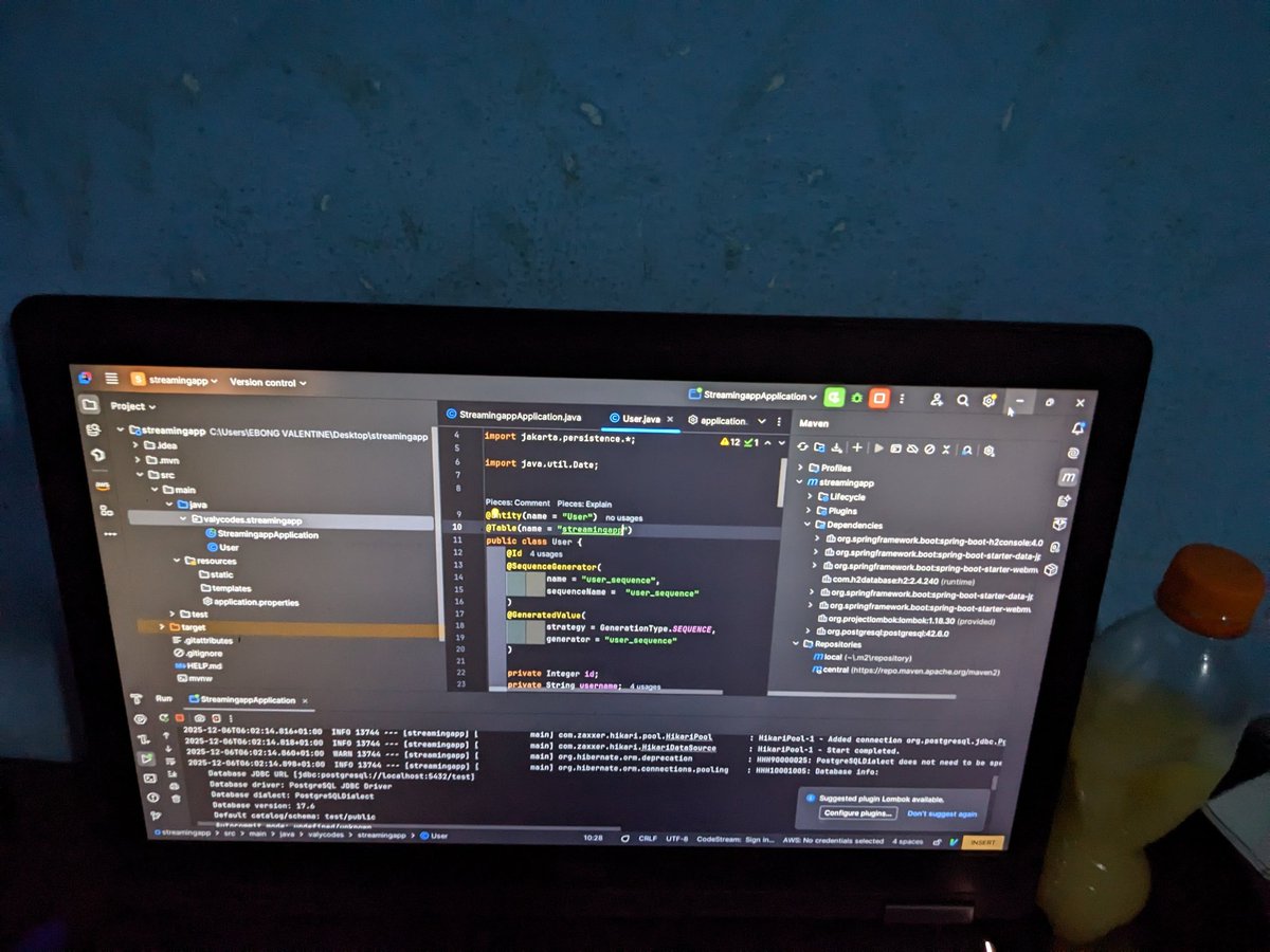 EbongValentineX's tweet image. Good morning hope you coded this morning 😅
#100DaysOfCode 
#springboot