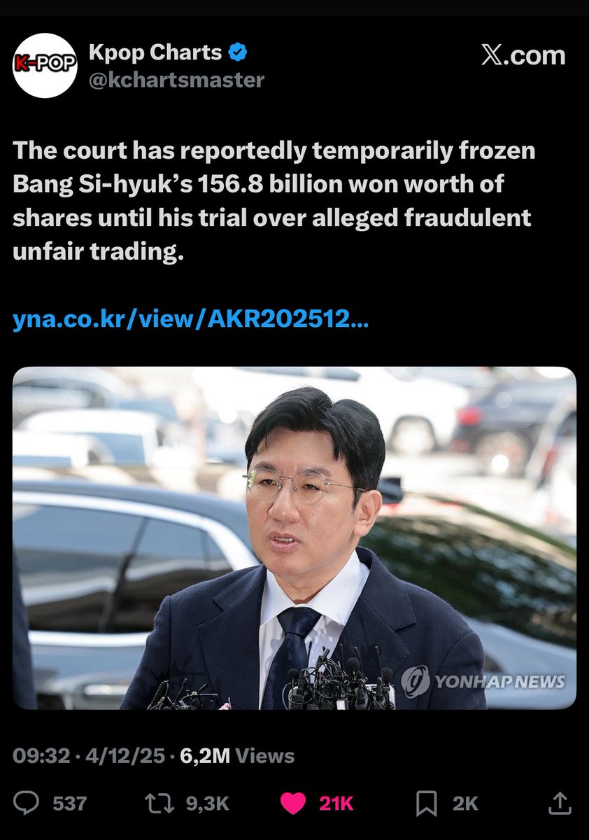 iseauseamee's tweet photo. Repost because Hybe has started to use their artists as a shield to protect Bang Si Hyuk scandal https://t.co/q1lJyNKvBX