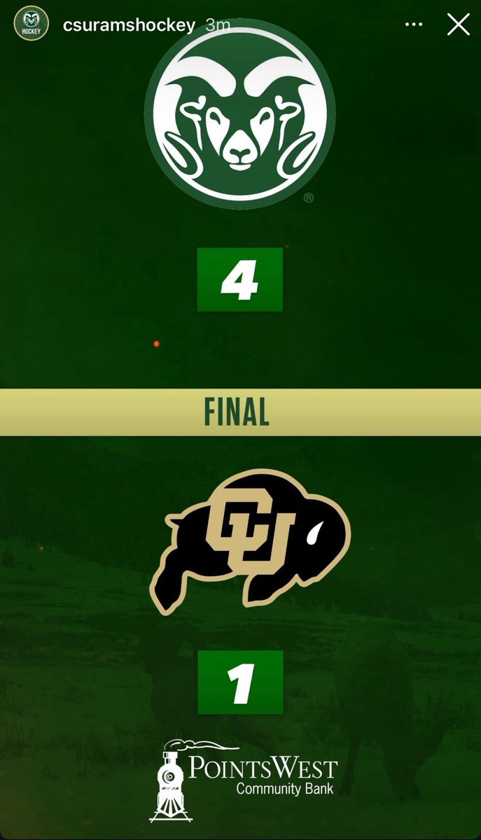 BarstoolCSU's tweet image. CSU hockey takes down CU 😤