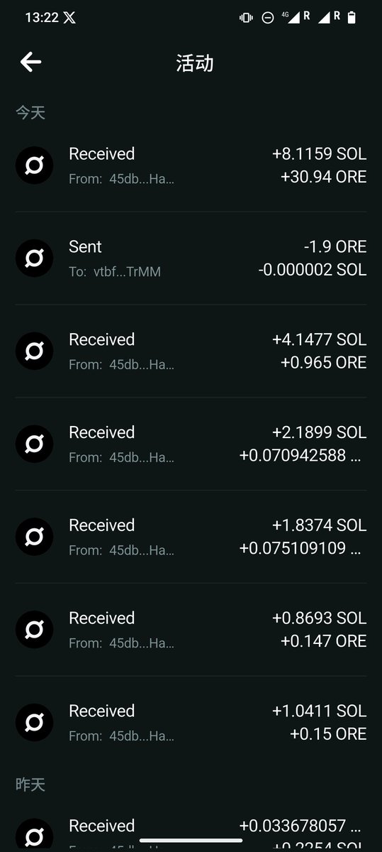 爽啊，宝
一把爆 30 个 $ORE