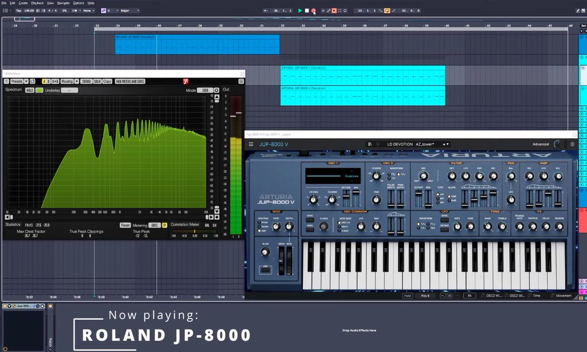 下記はAudioAlchemystさんによるJP-8000→Arturia JUP-8000 V音色コンバートツール動画。 実機Factory  Patchは権利上の問題でJUP-8000 V未収録だが、かなり実機に忠実な出音だった！Arturia凄い！  https://t.co/halmTMZVMy