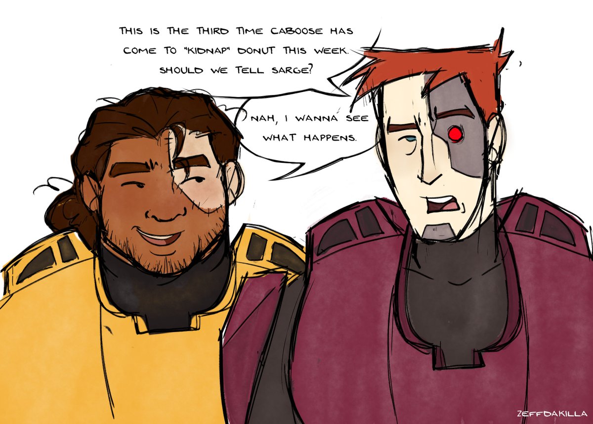 zeffdakilla's tweet image. my grif and simmons design lowk boring i made them super quick #rvb #redvsblue