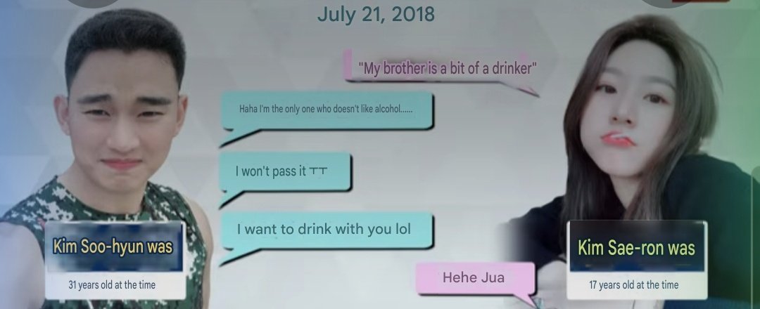 _Koo_Chim_'s tweet photo. We don't talk enough about #KimSooHyun drinking casually with #KimSaeron.

Supplying alcohol &amp; drinking with her is a serious crime. 

It raises concerns about her safety when she was drunk alone with him which makes the grøøm!ng much worse.

#JusticeForKimSaeRon https://t.co/DO4VQyrK7b