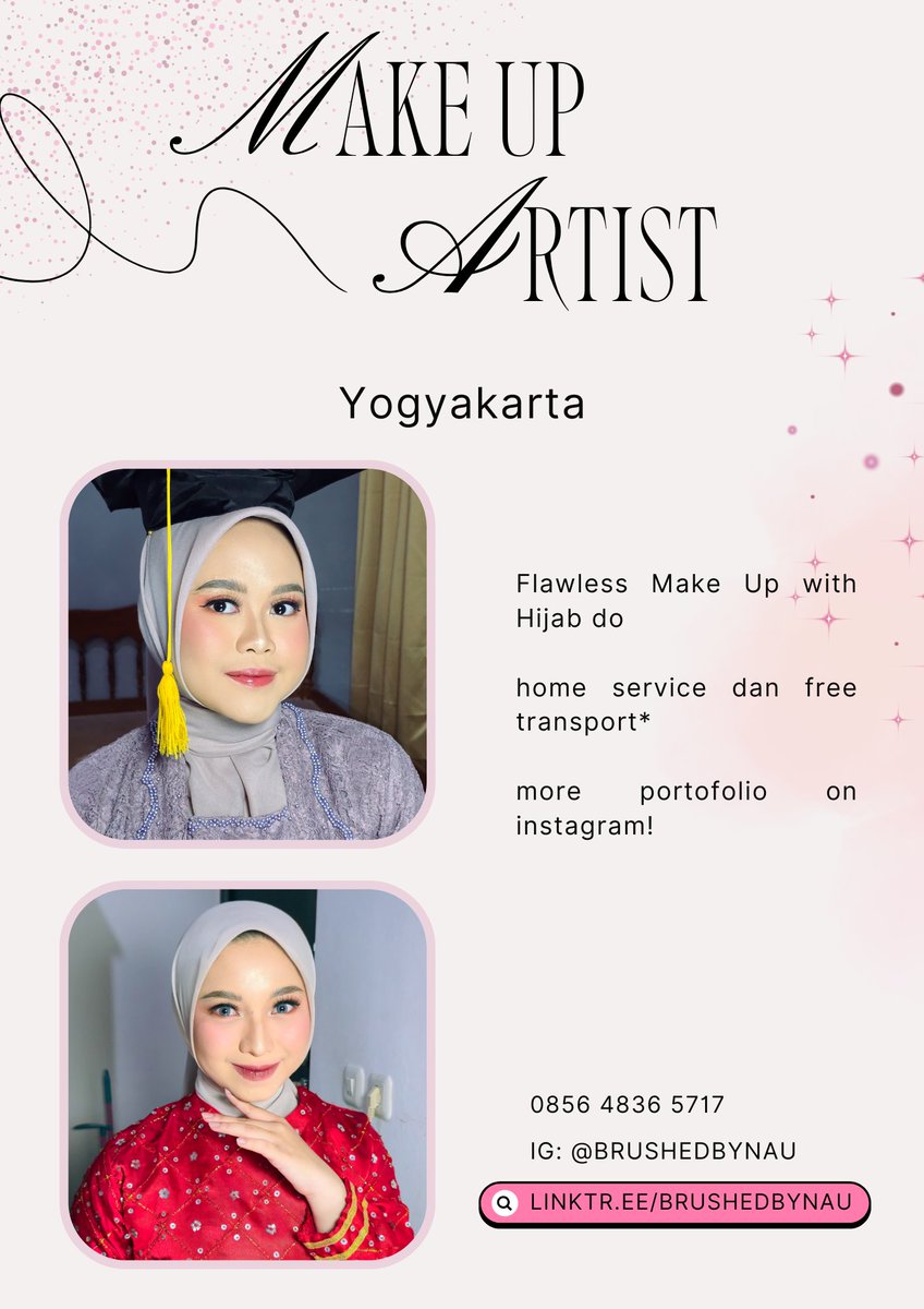 brushedbynau's tweet photo. yang lagi cari MUA area jogja boleh banget cek ig aku buat lihat portofolionya: https://t.co/7GUAxKiaBi atau
https://t.co/q5MSk7nkSz 

sudah make up dan free hijab do!🤩
tag. wisuda upn ugm uny uin mua jogja yogyakarta makeup flawless natural https://t.co/TbFfmpecIe